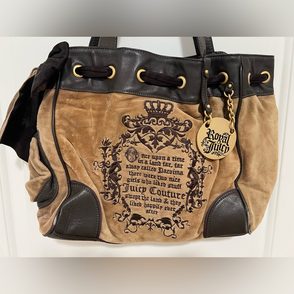 Juicy Couture, Tote Bag, Tan and Brown - Picture 3 of 10